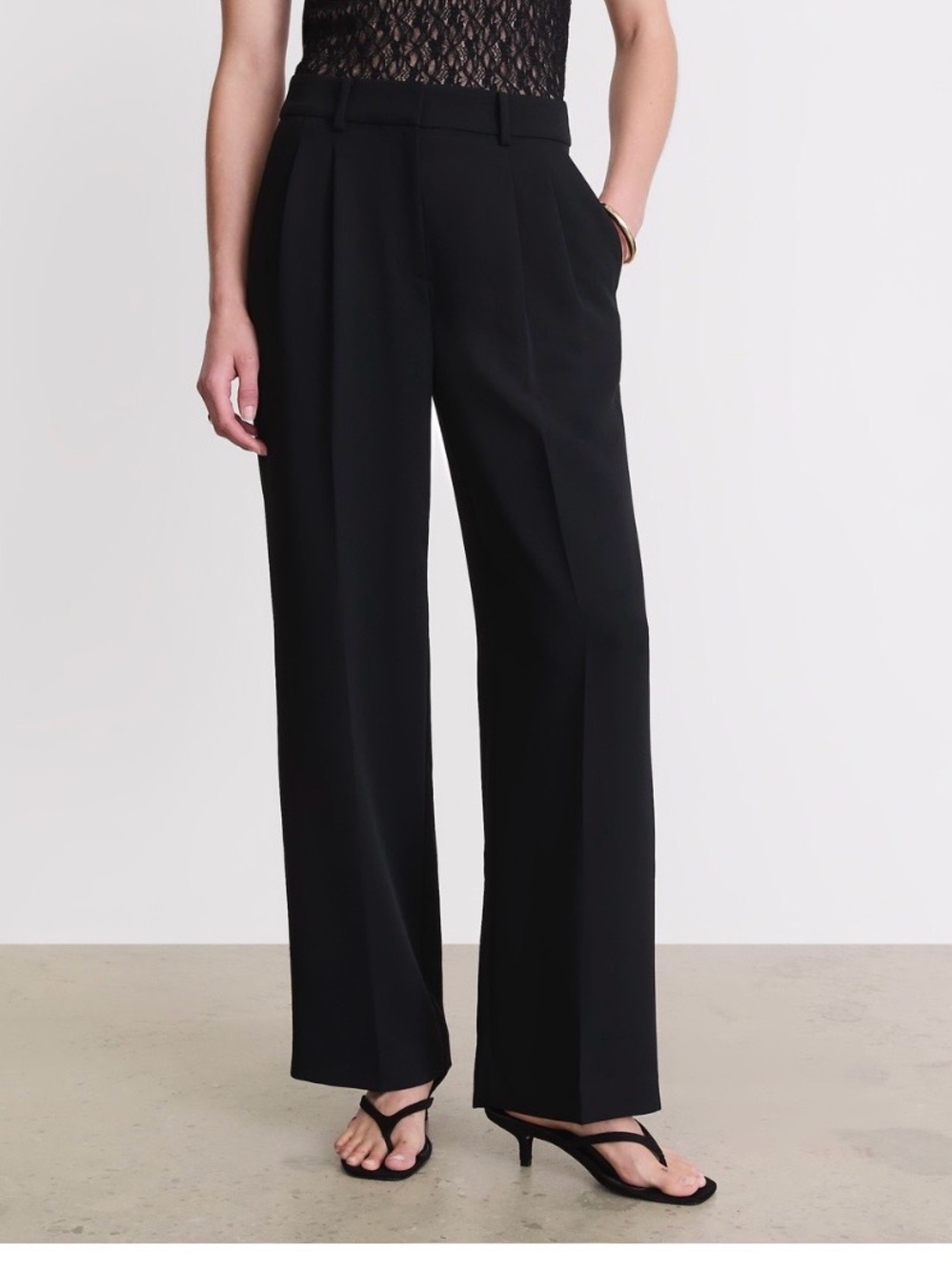 LOFT Versa Tailored High-Waist Wide-Leg Pants Black size 14 excellent condition